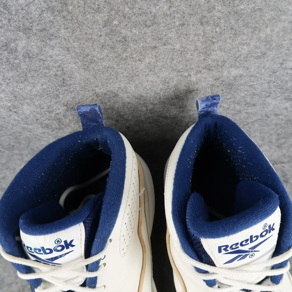 Reebok Shoes Mens 13 Basketball Sneaker Vintage Retro Trainers DMX White Blue